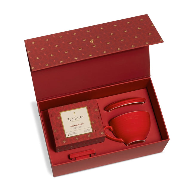 季節限定のティーバッグアソート+茶器のおしゃれな紅茶ギフトセット(開いた箱)