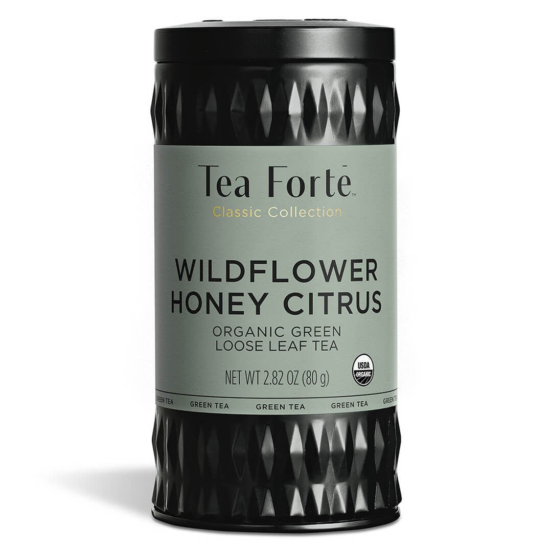 春花と蜂蜜の繊細な緑茶ブレンドリーフティーギフト缶