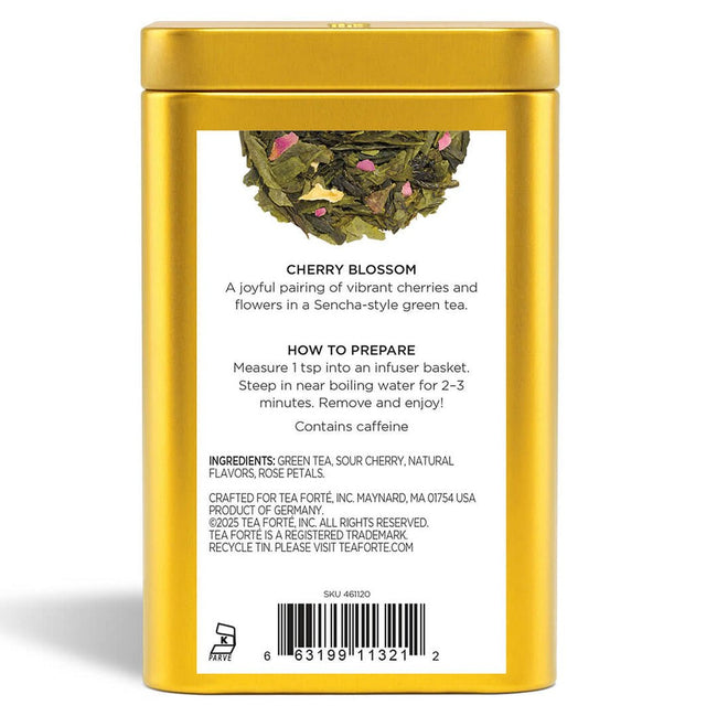 桜茶（チェリーブロッサムティー）のリーフティーギフト缶