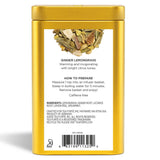 生姜とレモングラスのハーブティーリーフティーギフト缶（背面）