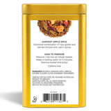 林檎にクローブやシナモンなどのスパイスとベリーも加えたルイボスティーのリーフティーギフト缶（背面）