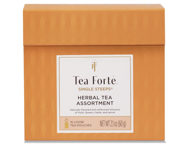 紅茶、ハーブティーリーフティーが個包装された詰め合わせギフトボックス（正面）