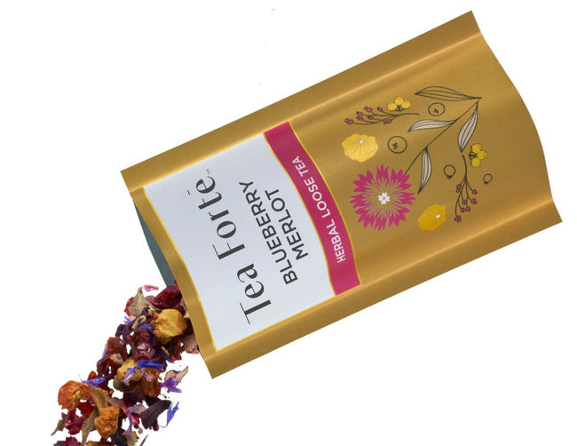 シングルスティープスの個包装パウチの例（ブルーベリーメルロー）