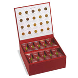 冬季限定紅茶やハーブティー、緑茶、ホワイトティーのティーバッグアソートギフト箱（開いた箱）