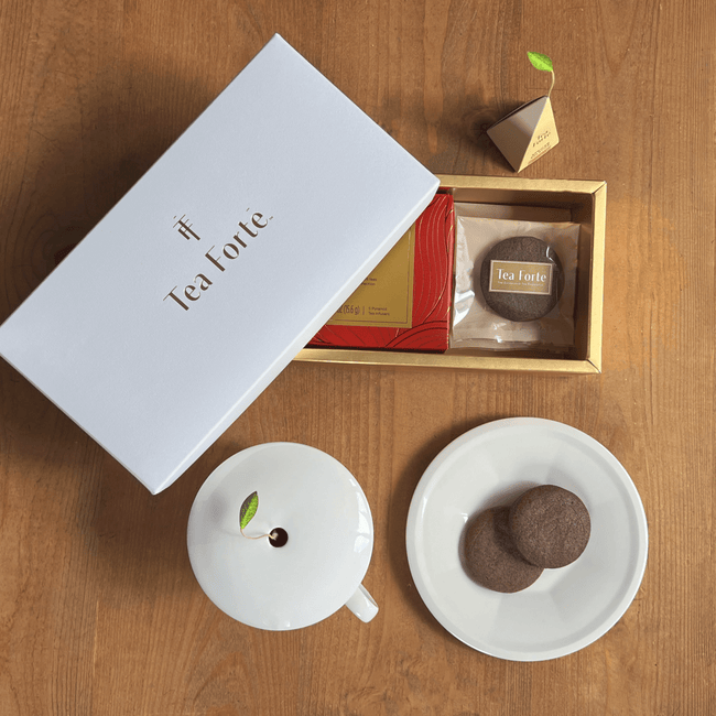 ティーバッグ5個 + お菓子セット（リボン掛け仕様）* - 紅茶ギフト専門店ティーフォルテ